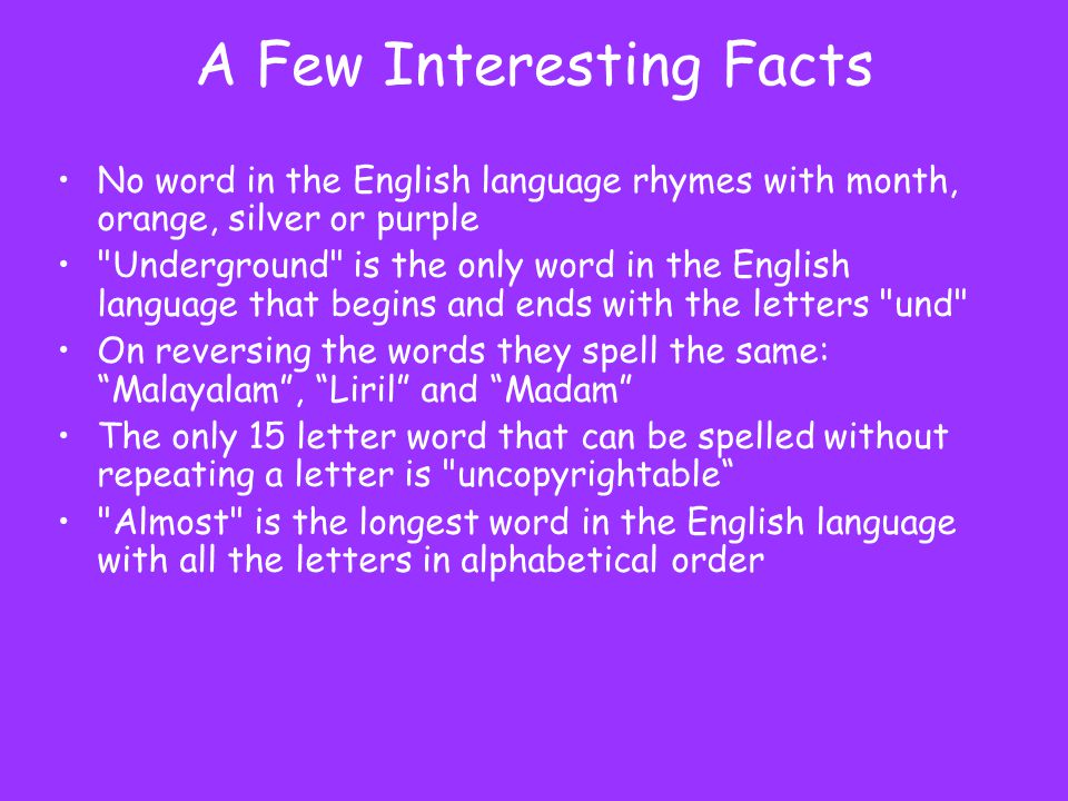 Language facts
